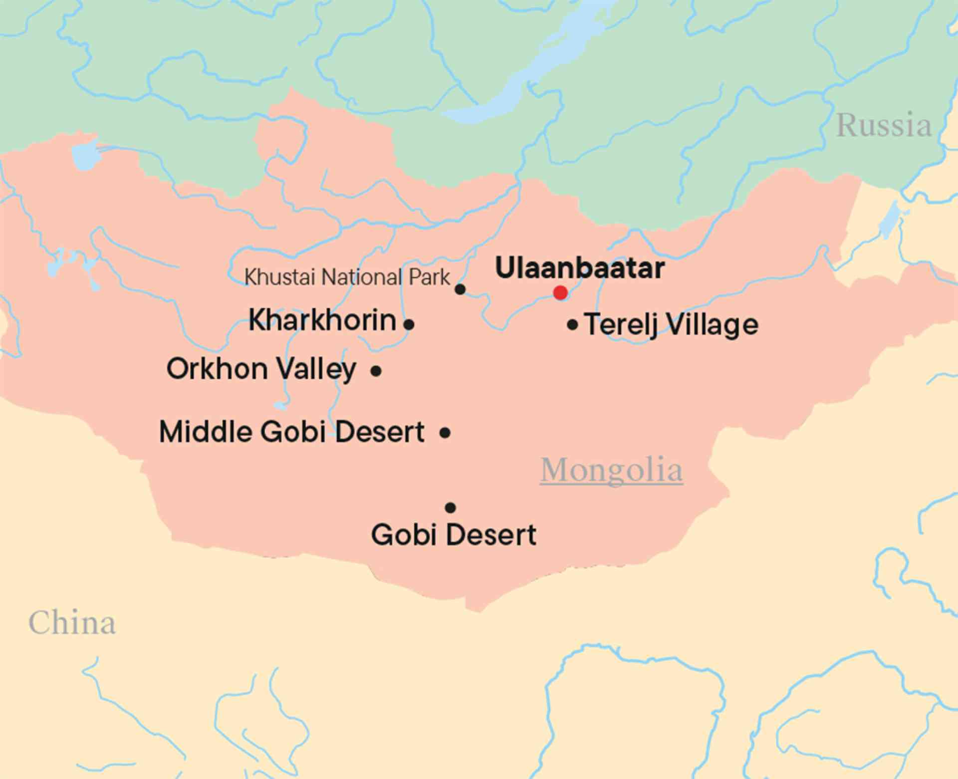 Map of Mongolia