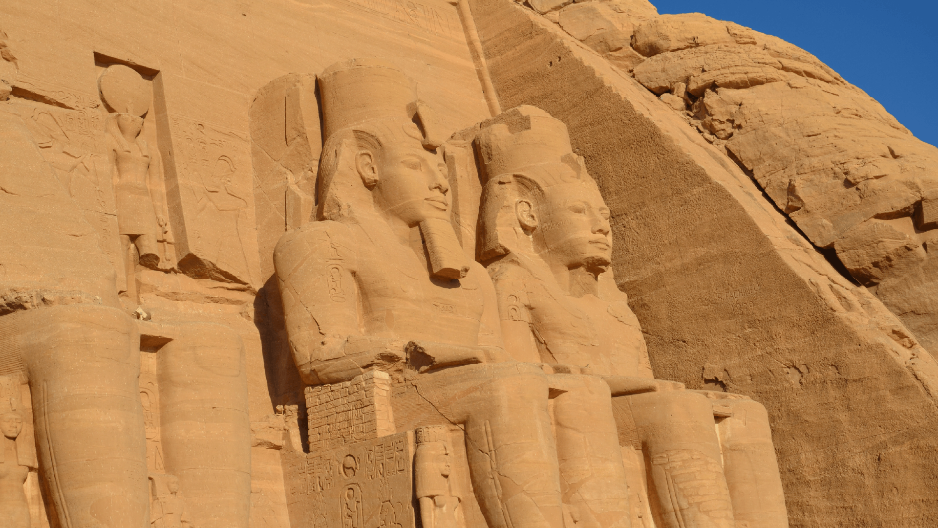 The twin temples of Abu Simbel in Aswan, Egypt captured by Annelieke Huijgens