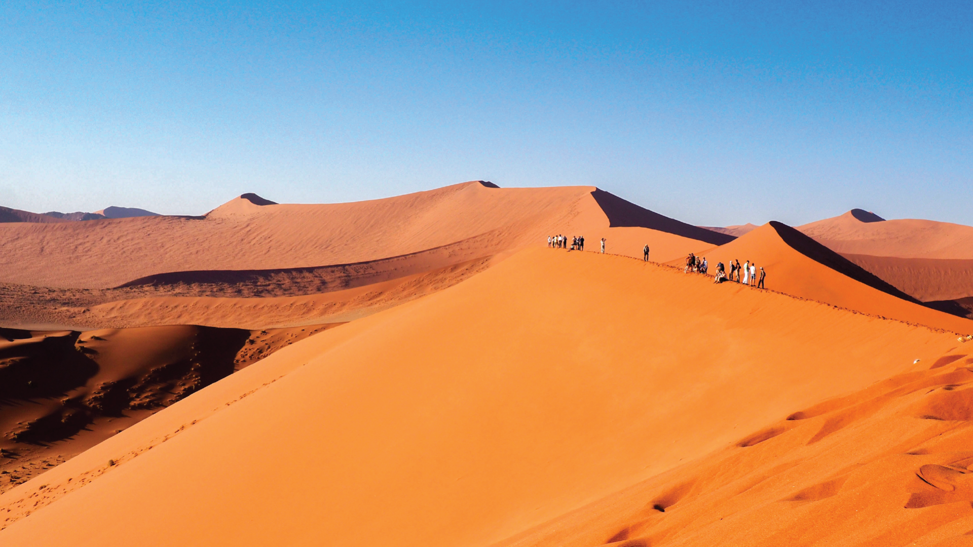 Sand dunes, Sossusvlei, Namibia by Emily Fraser