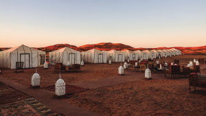 Deluxe caping, Sahara, Morocco by Kate Sharpe
