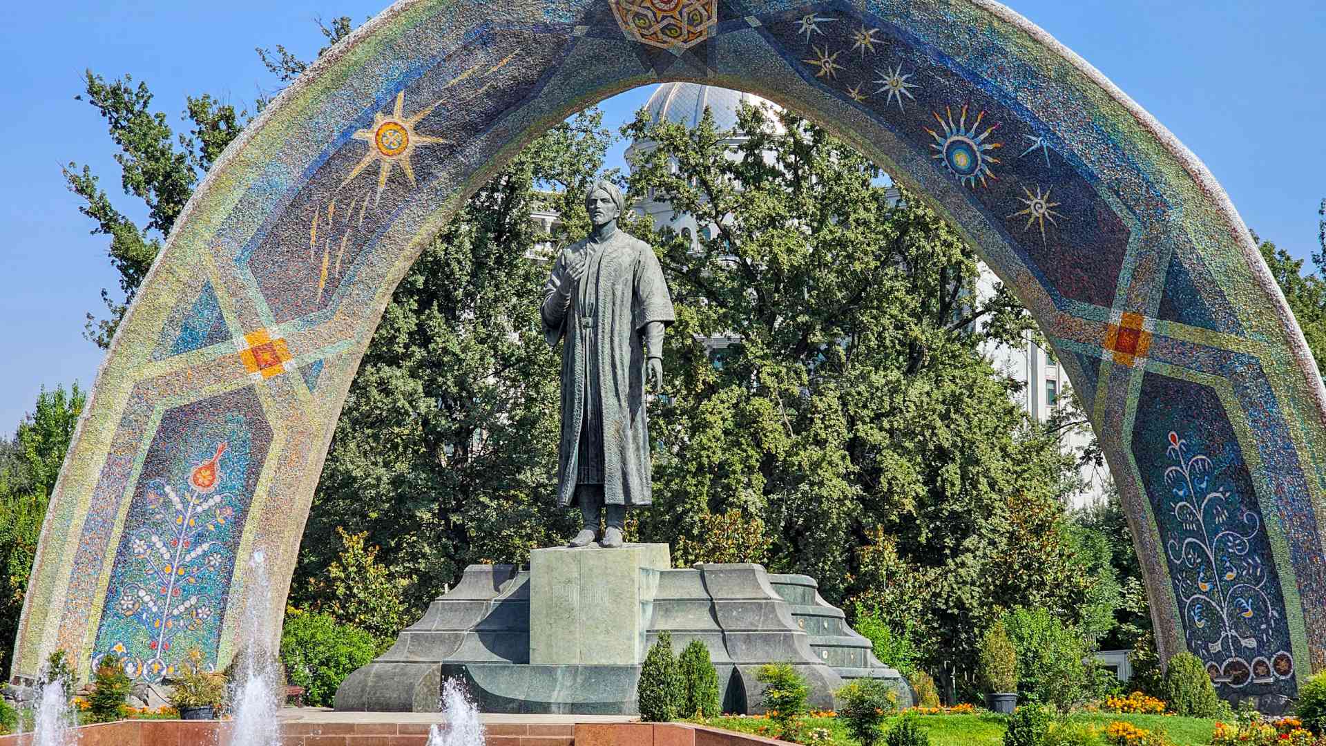 Rudaki Park in Dushanbe, Tajikistan by Priscilla Aster