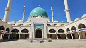Saparmurat Hajji Mosque, Ashgabat, Turkmenistan by Priscilla Aster