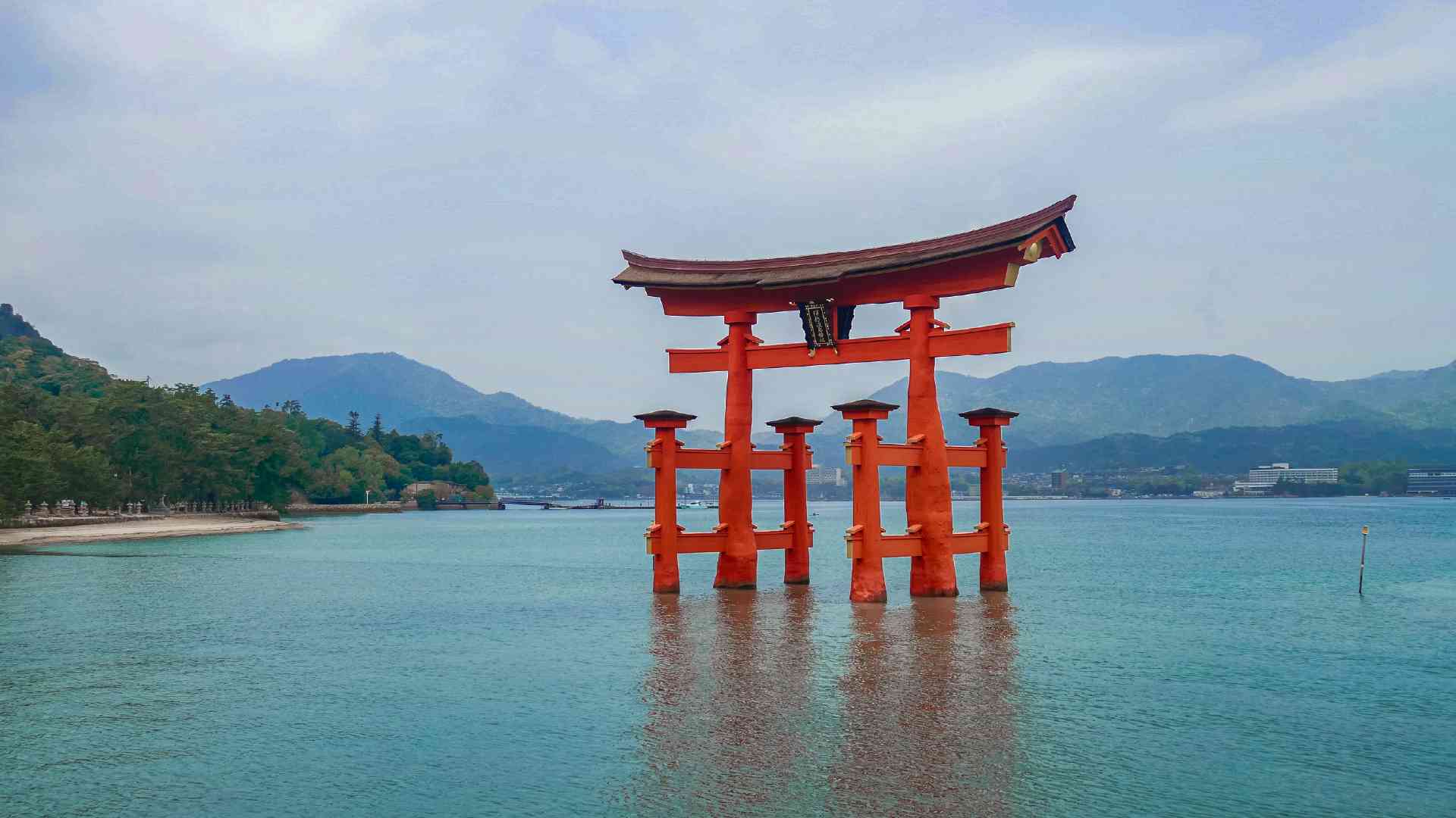 Floating Torii Gate on Miyajima Island, Japan by Rhonda Walsh