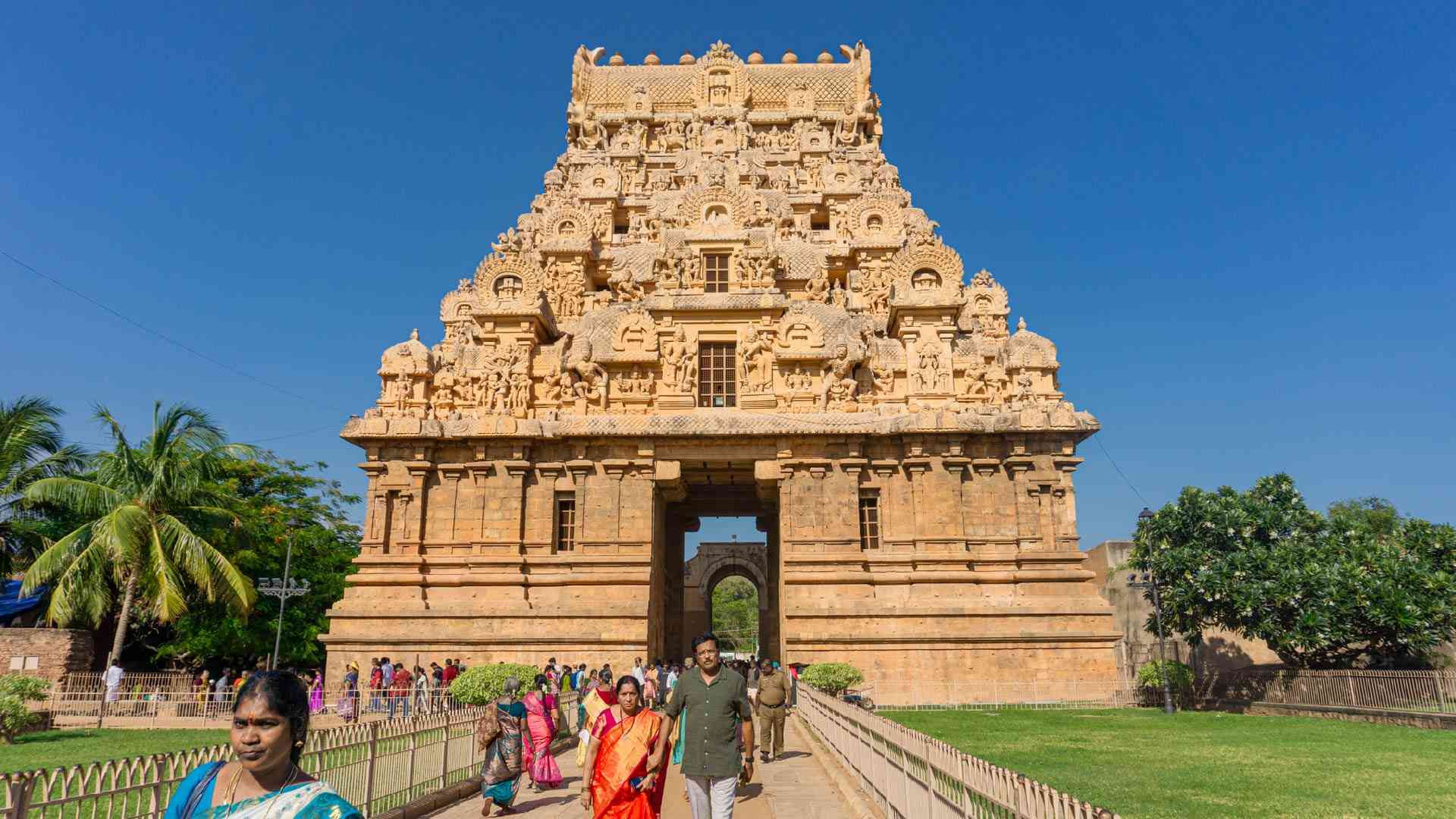 Ancient Brihadeeswara Temple in Thanjavur, India