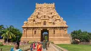 Ancient Brihadeeswara Temple in Thanjavur, India