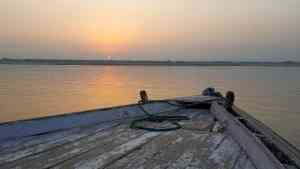 Morning boat ride in Varanasi, India