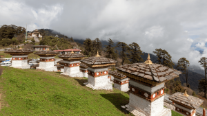 The chortens of Dochula Pass, Bhutan by Edwin van Ree