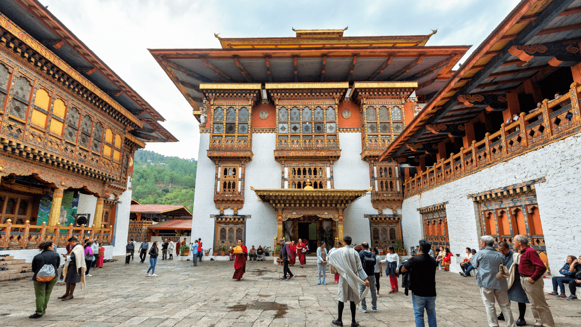 Punakha Dzong in Punakha, Bhutan by Edwin van Ree