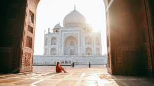Taj Mahal in Agra, India by Hayley Ovens