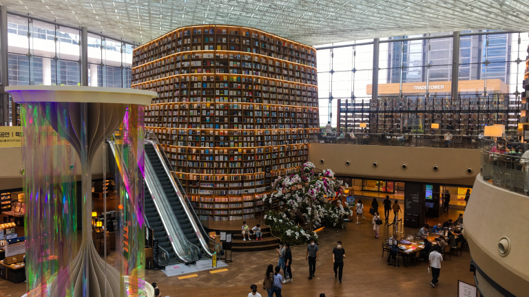 Coex Mall & Starfield Library in Seoul, South Korea by Jeremy van Heerde