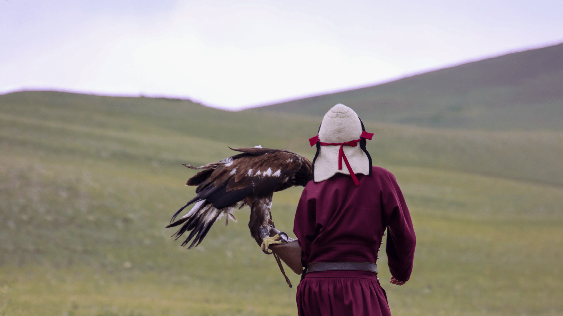 Falcon Hunter in Terelj Village, Mongolia by Annelieke Huijgens