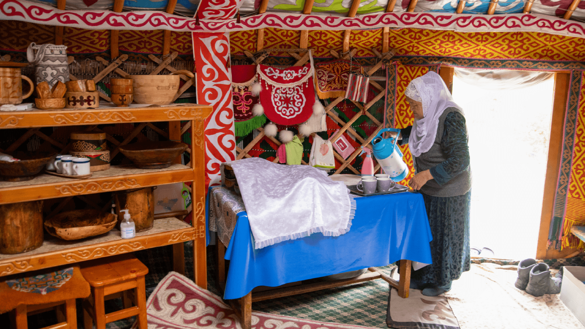 Meeting with a local Kazakh family, Mongolia by Annelieke Huijgens