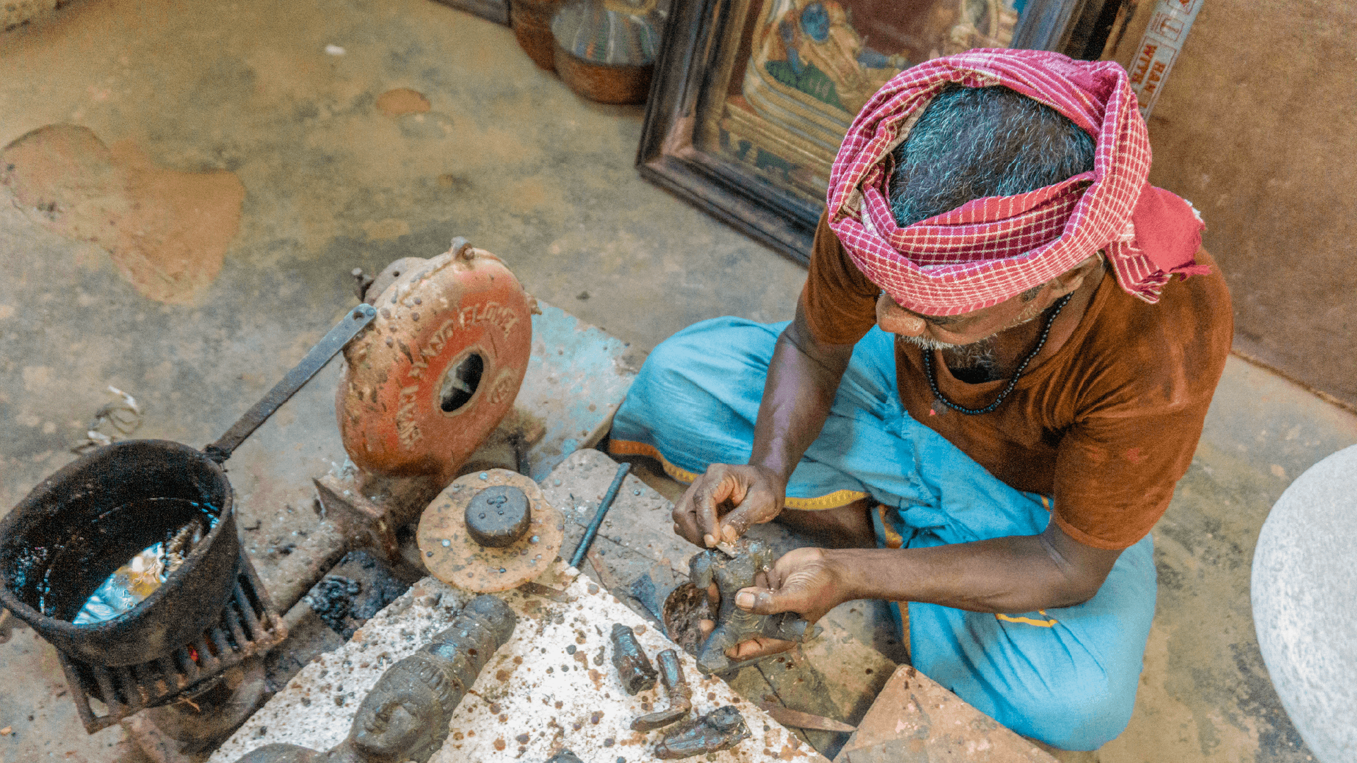 Bronze factory in Thanjavur, India by Chloe Marshman