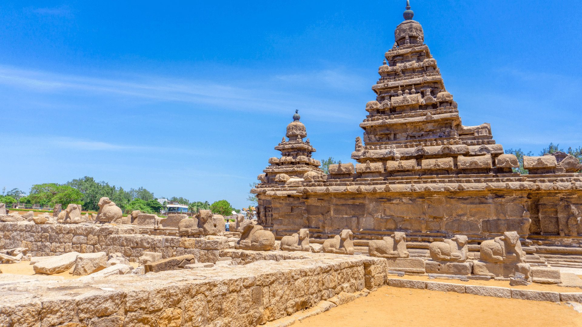 Shore Temple in Mahabalipuram, India by Chloe Marshman