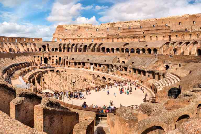 Inside the Colosseum, Italy by Marjorie Fisher