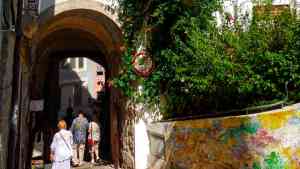People walking in Coimbra, Portugal