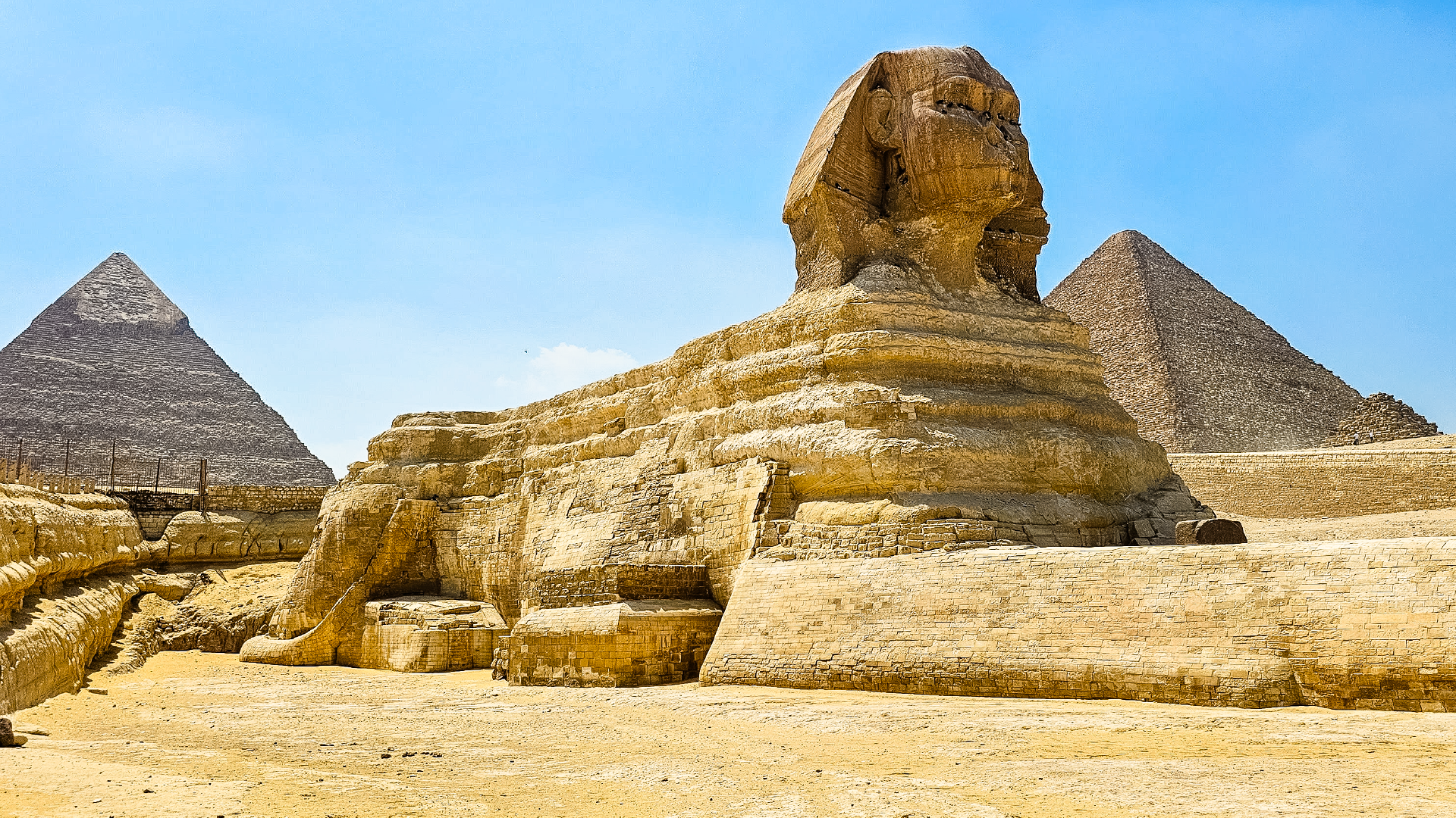 The Great Sphinx & Pyramids of Giza in Cairo, Egypt by Dennis Bunnik
