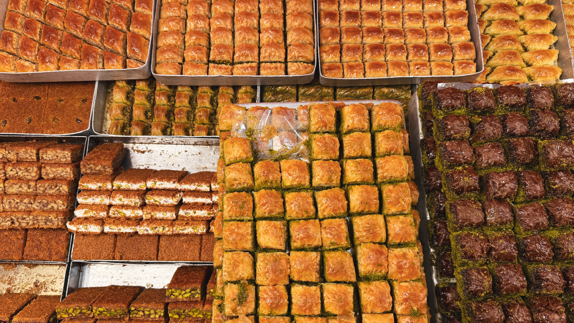 Various Turkish Sweets in Istanbul, Türkiye by Zoe Francis