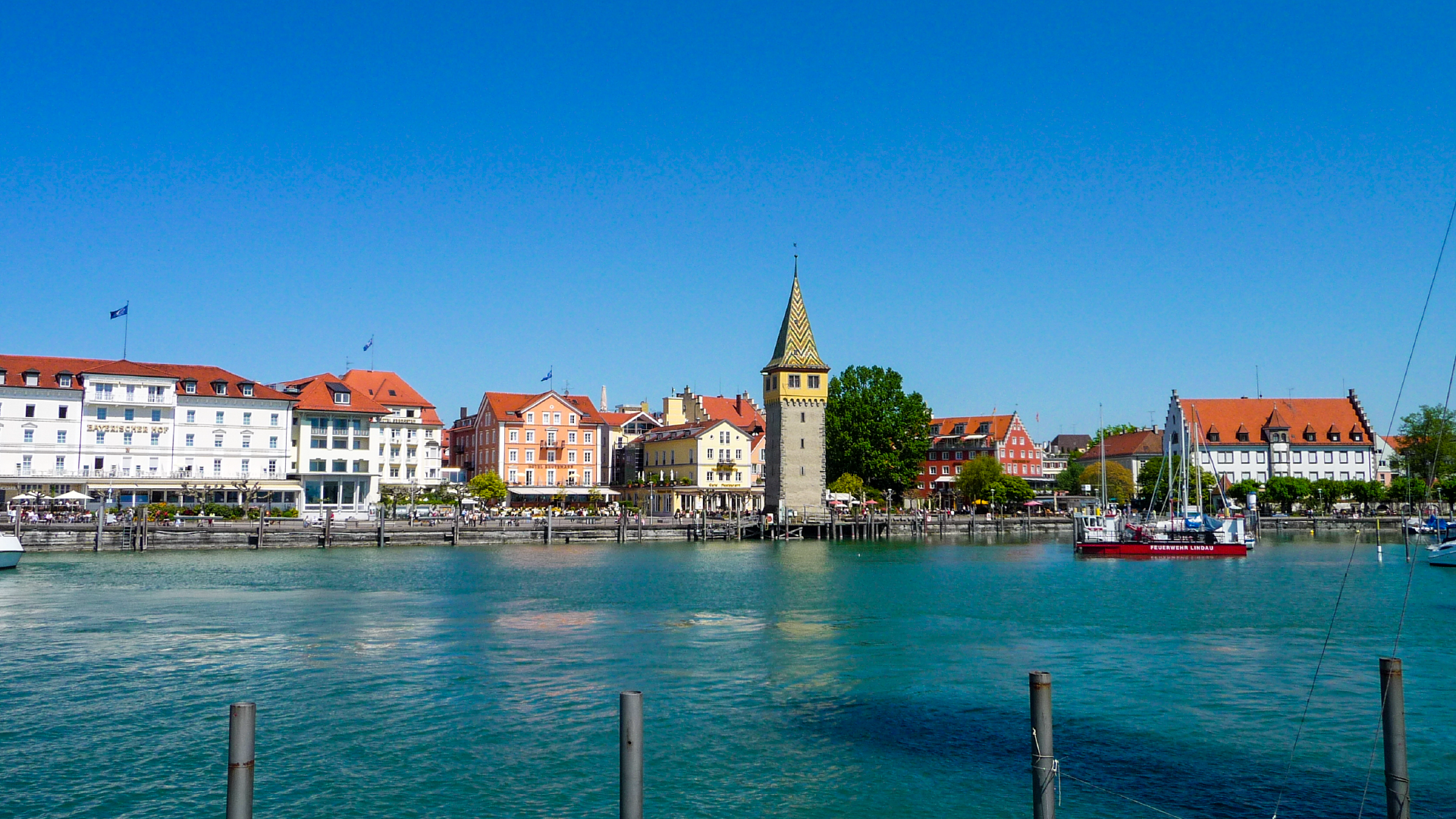 View of the Old Town on Lindau Island, Lindau, Germany by Dennis Bunnik