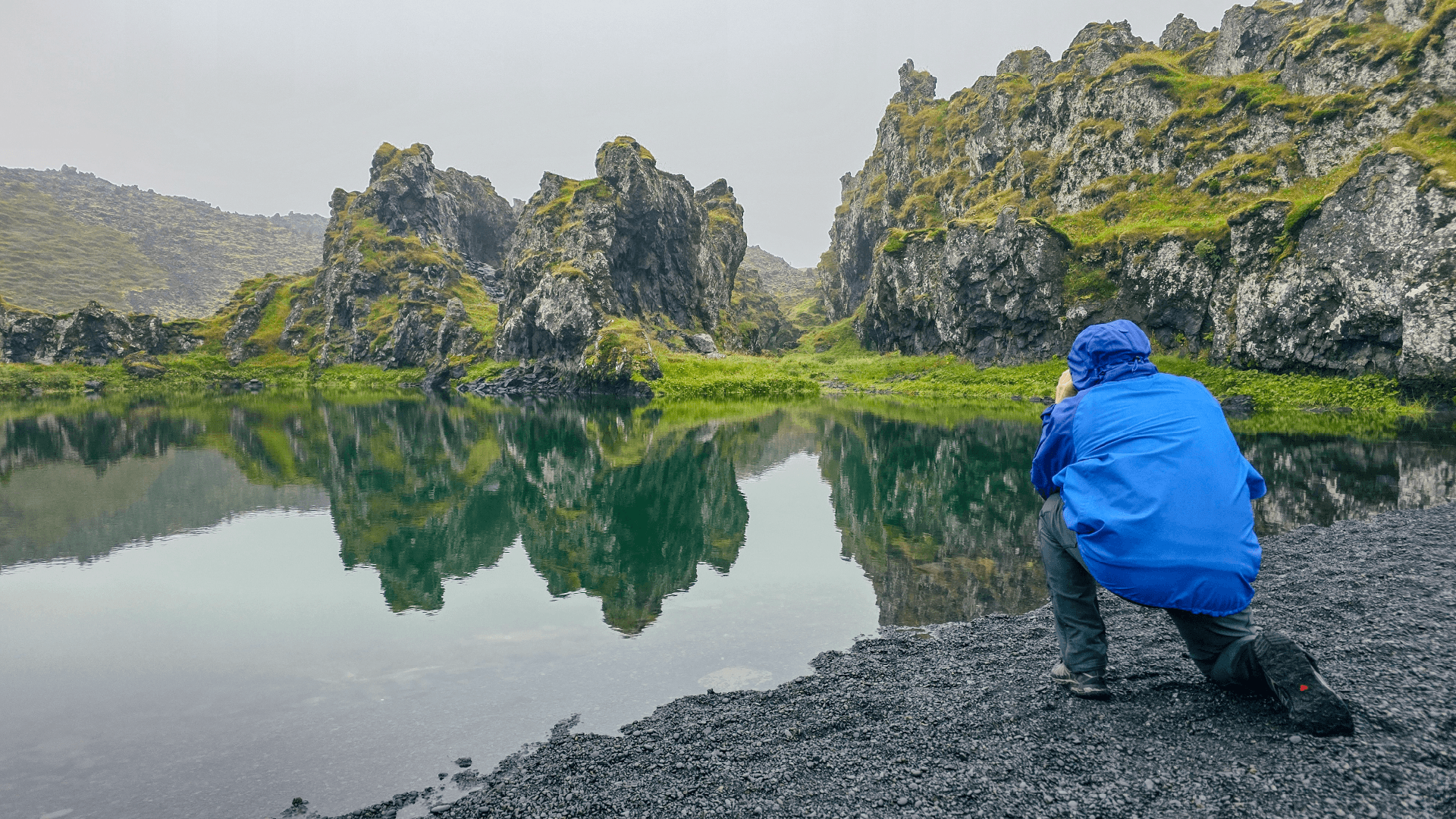 Black Lagoon at Djúpalónssandur beach in Snæfellsjökull National Park, Iceland by Dennis Bunnik