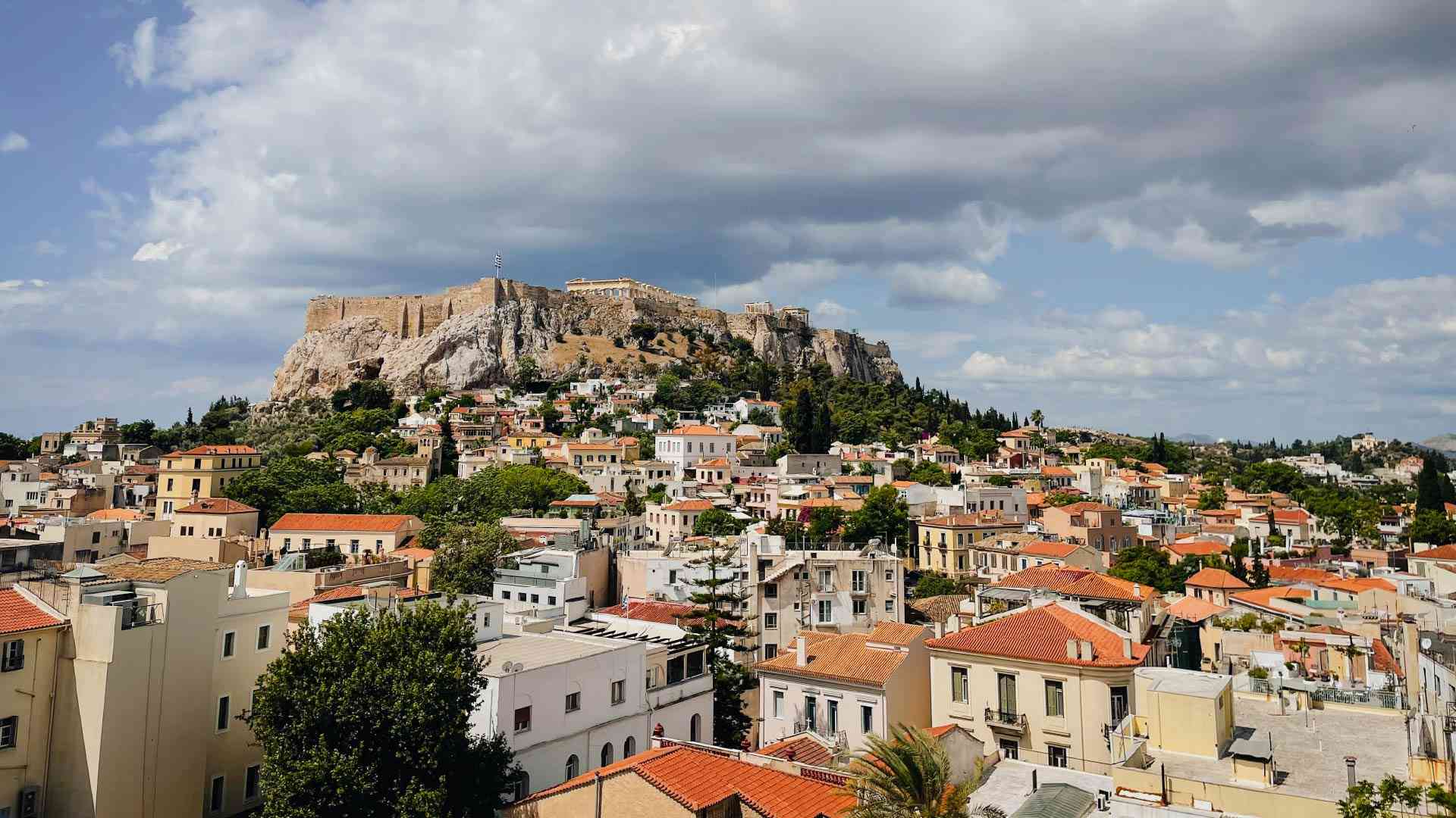 View of the Acropolis in Athens, Greece on a Bunnik Tour