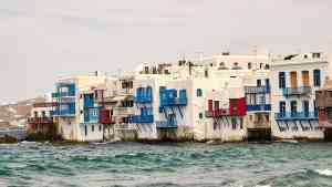Little Venice in Mykonos on a Bunnik Tour of Greece