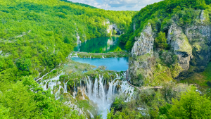 Bidseye view of Plitvice Lakes, Croatia by Martina Orehek