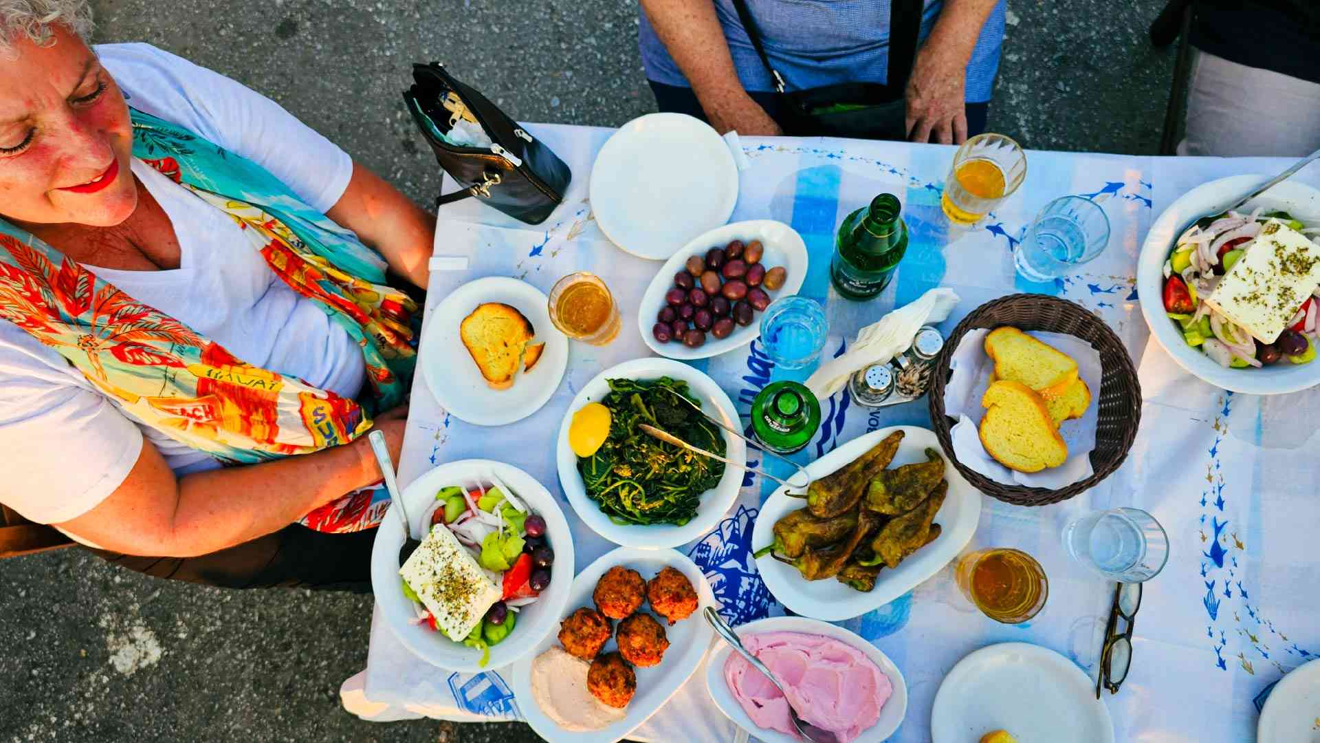 Greek cuisine on a Bunnik Tour of Türkiye & Greece