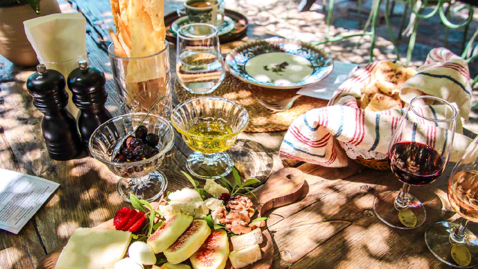 Wine and smallgoods at Karnas Winery, Bodrum on a Bunnik Tour of Türkiye