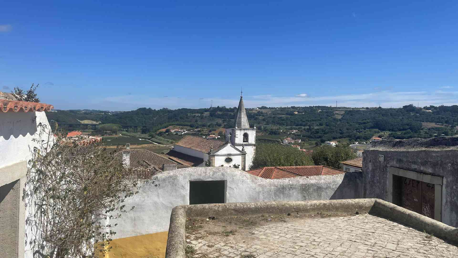 Rooftops in Obidos, Portugal