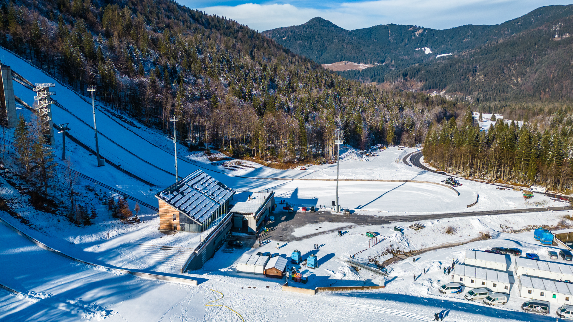 Birdseye view of Planica Nordic Centre in Krajnska Gora, Slovenia by Viktor / AdobeStock
