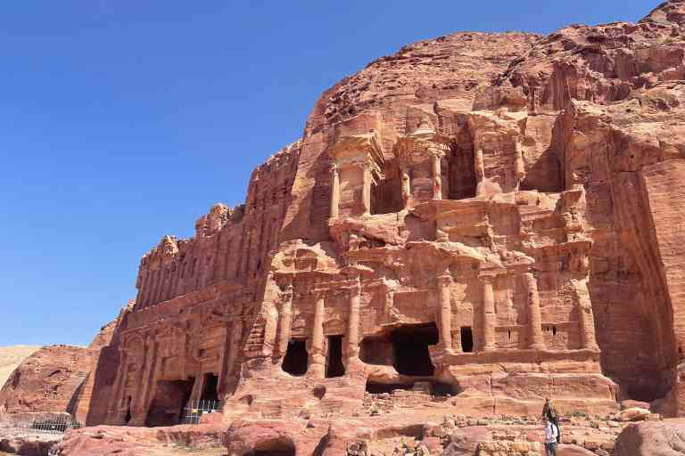 Rock-cut architecture in Petra,Jordan
