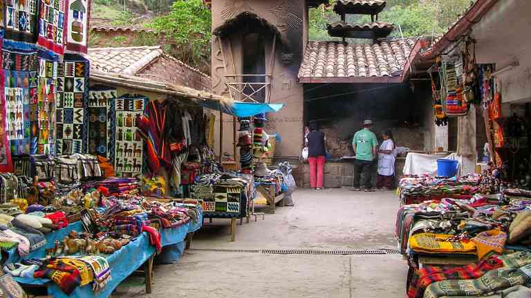Pisac Market in the  Sacred Valley, Peru by Maria Schiarrone