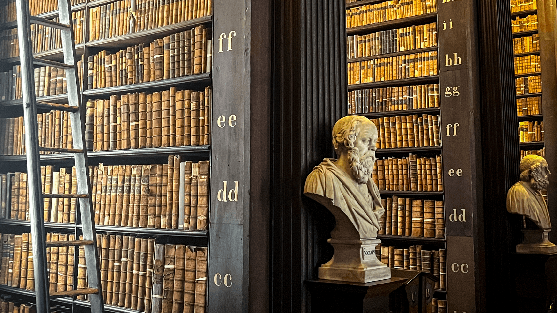 Inside Trinity College in Dublin on a Bunnik Tour of Ireland