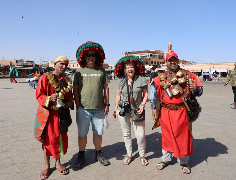 Local water sellers with Bunnik Tours staff