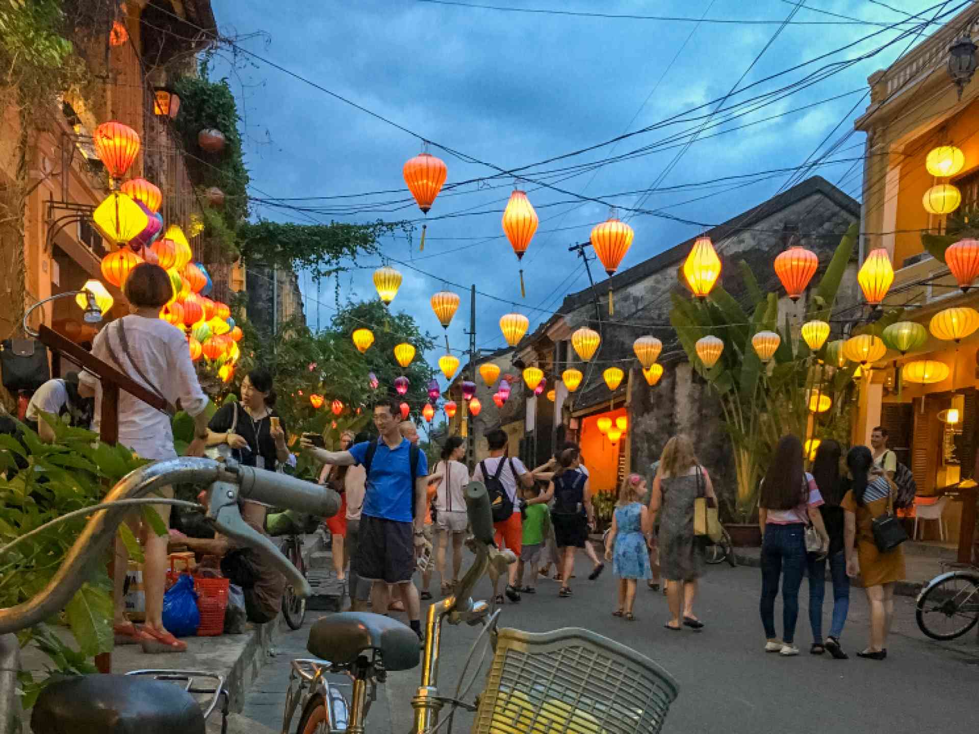 Traditional Vietnamese lanterns in Hoi An on a Bunnik Tour of Vietnam