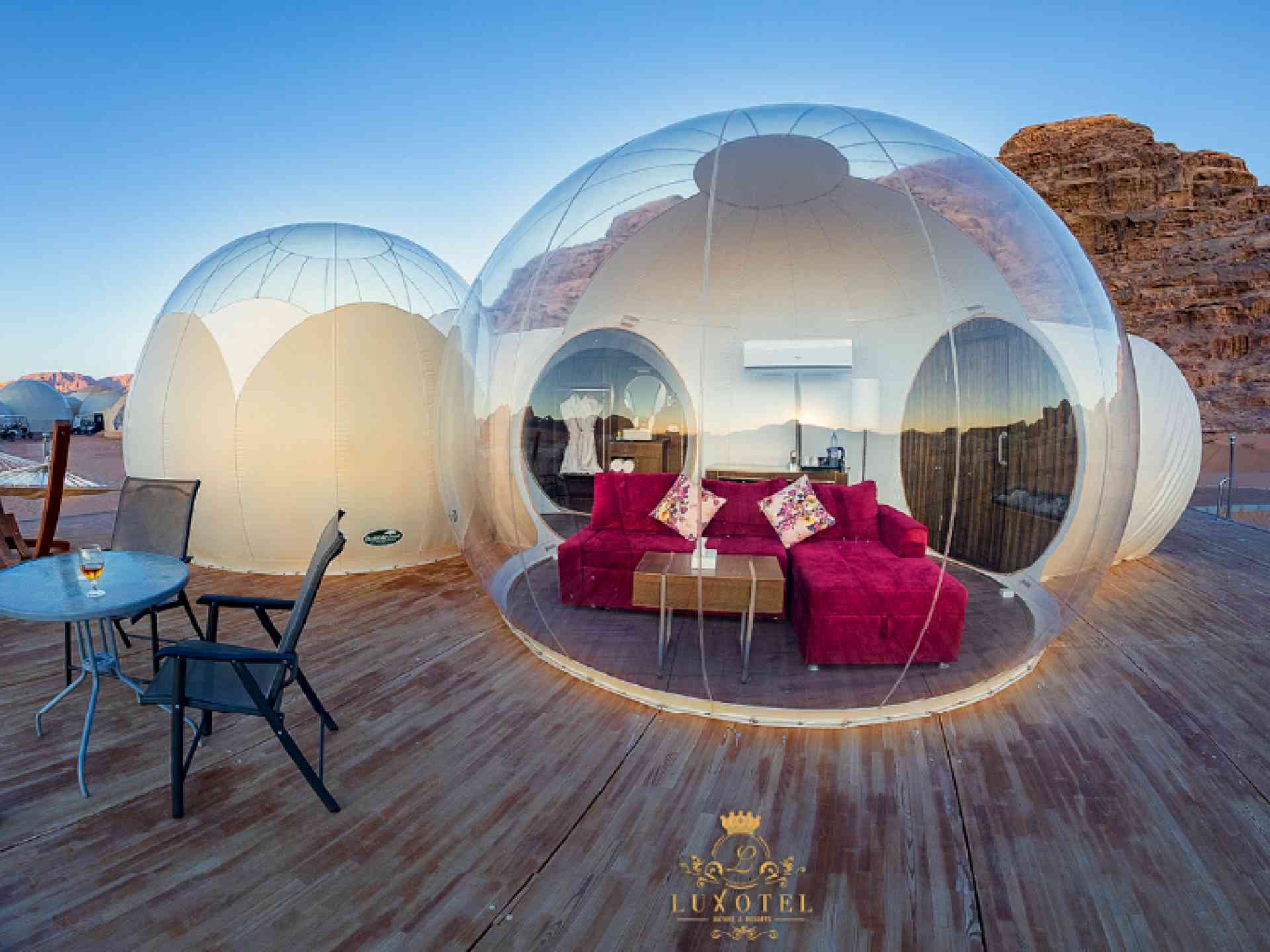 Bubble Tents in Wadi Rum, Jordan by Luxotel Hotels