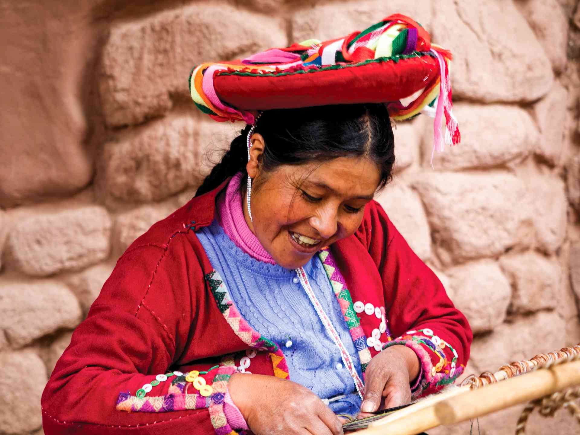 Artisan weaving in Peru by David Hein