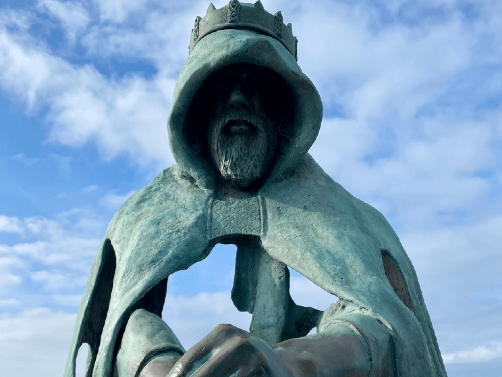 Gallos Statue, Tintagel Castle on a Bunnik Tour of England