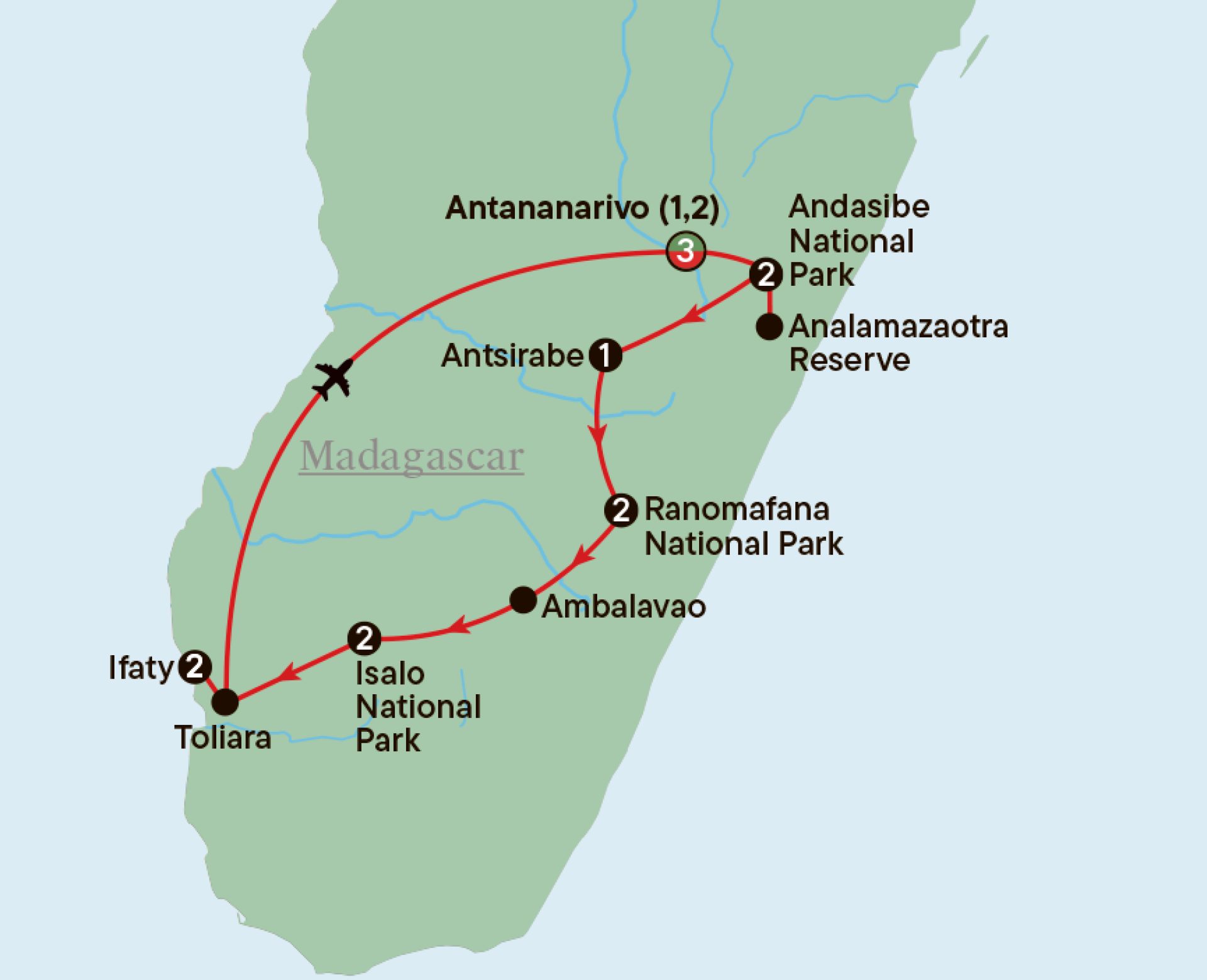Map of Discover Madagascar