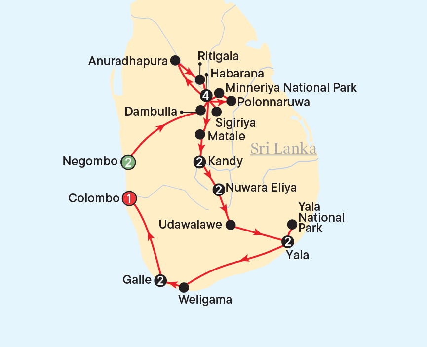 Map - Sri Lankan Discovery 2027