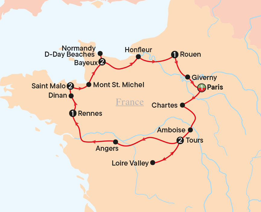 Map - Best of Northern France 2027